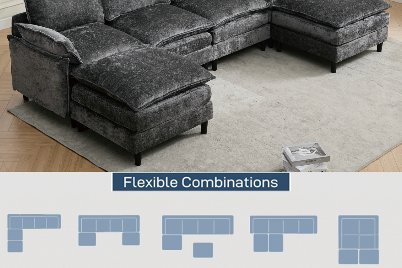 QUORVEX 121" Sectional Sofa