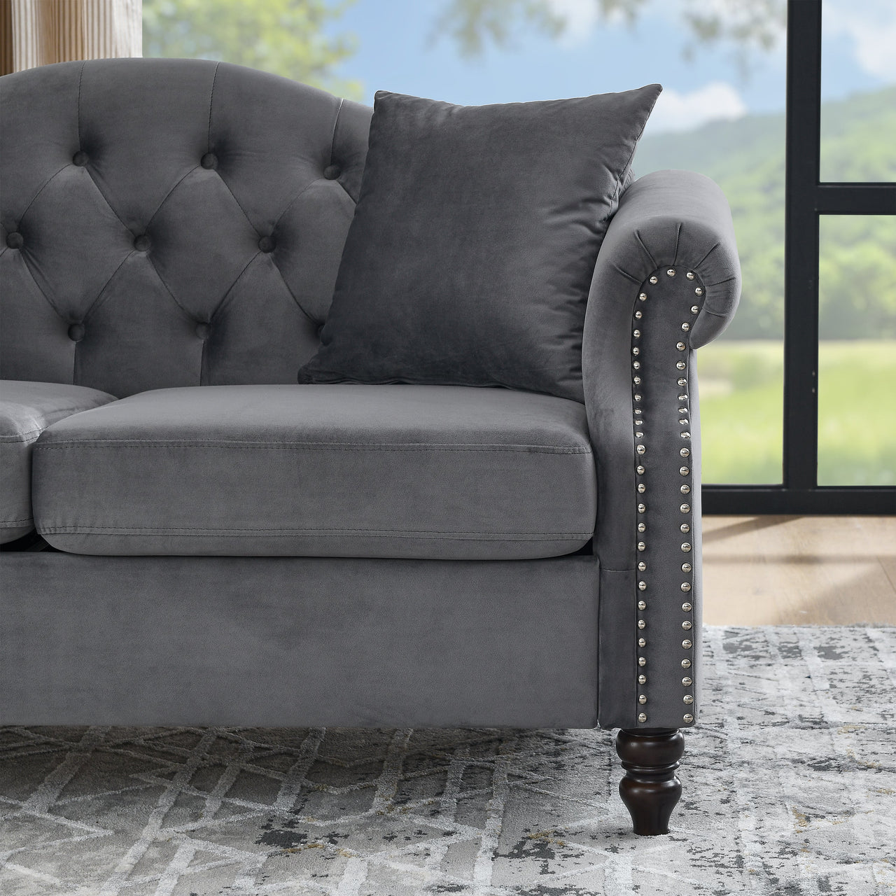 SYLVIE 57" Chesterfield Loveseat
