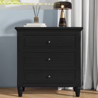 Thumbnail for U_STYLE 3-Drawer Nightstand Storage Wood Cabinet (As Same As WF297663AAB)
