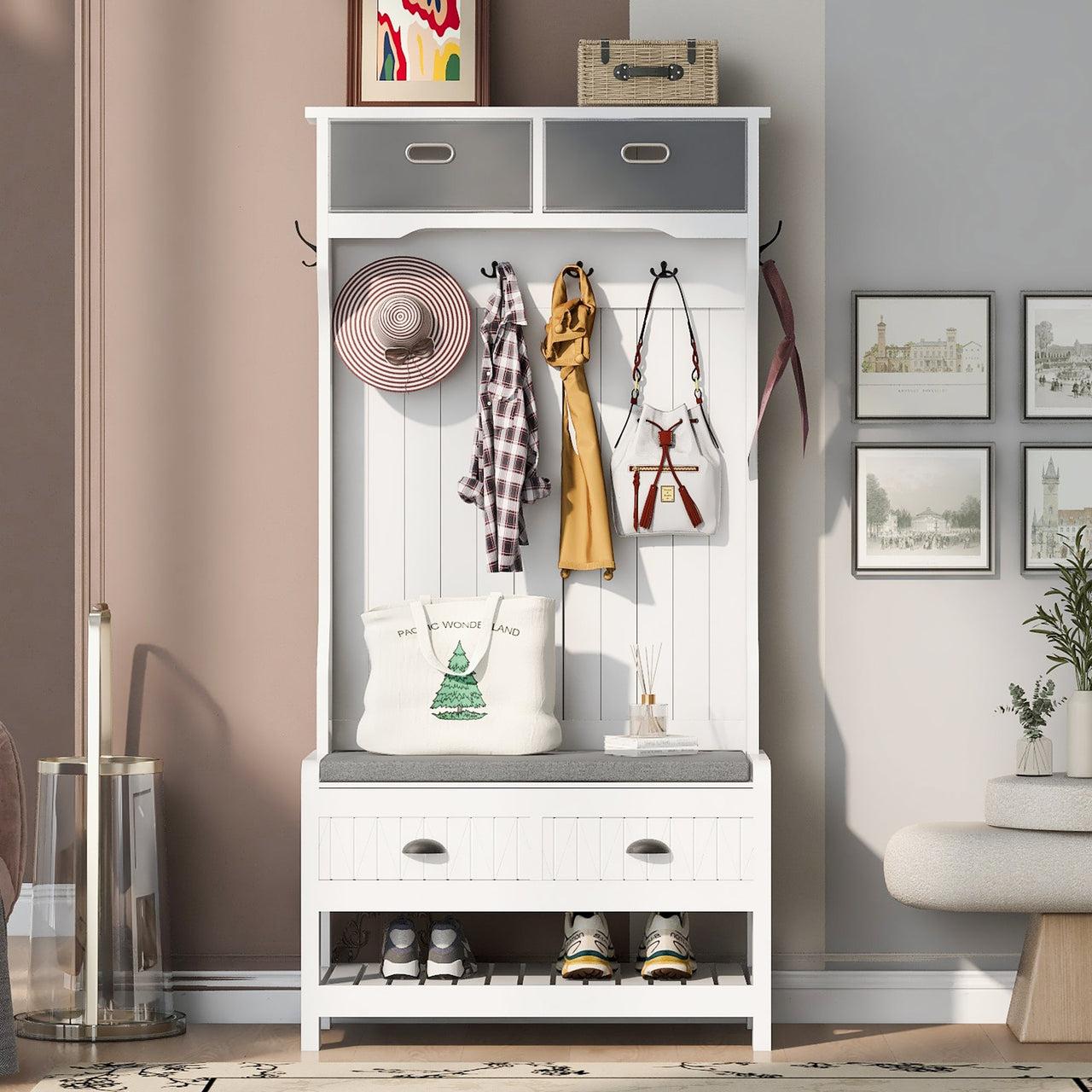 KRYVON 33" Entryway Bench