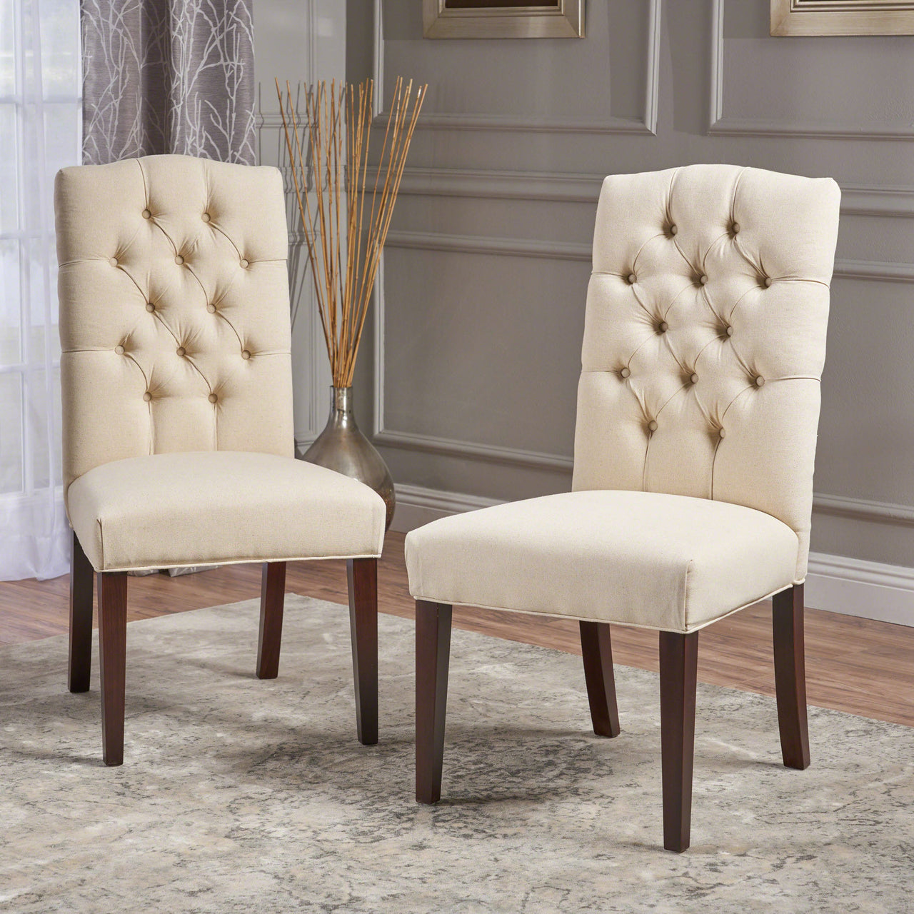 QINTEX 21" Dining Chair Set Of 2