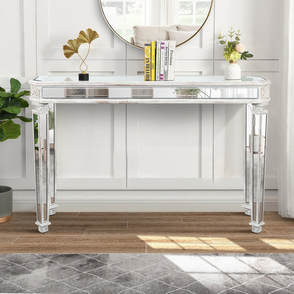 TREYLON Mirror Elegance Table