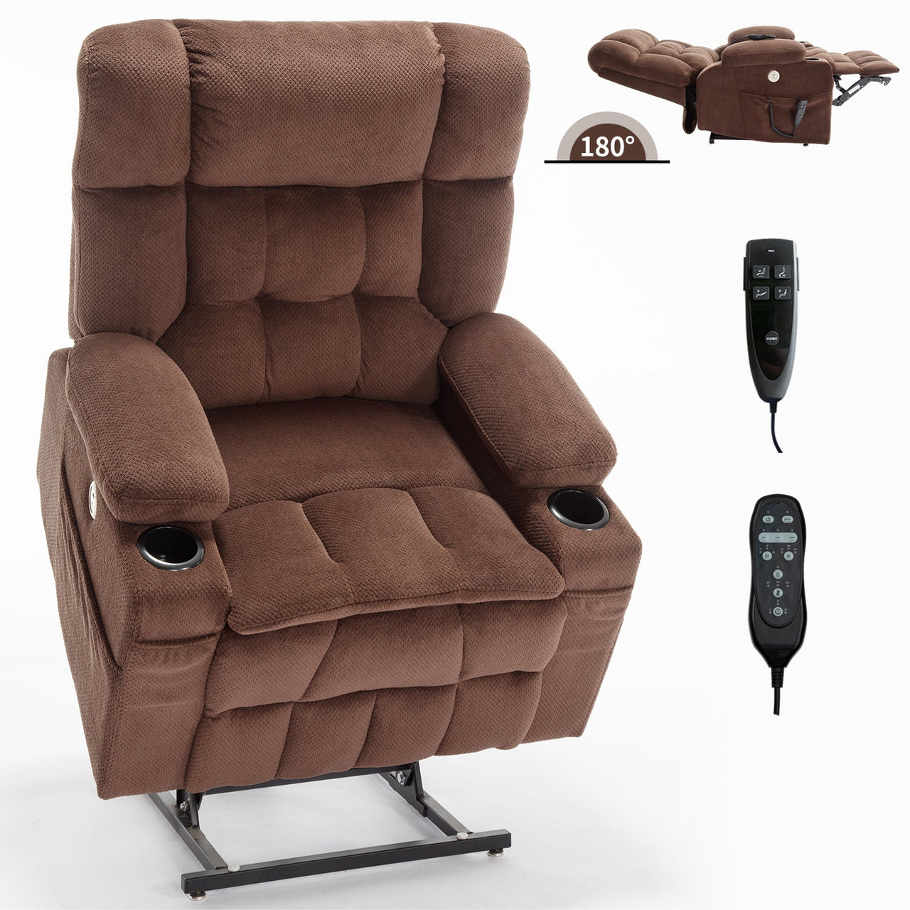 COZYLift 37" Recliner with Heat Massage - 8013