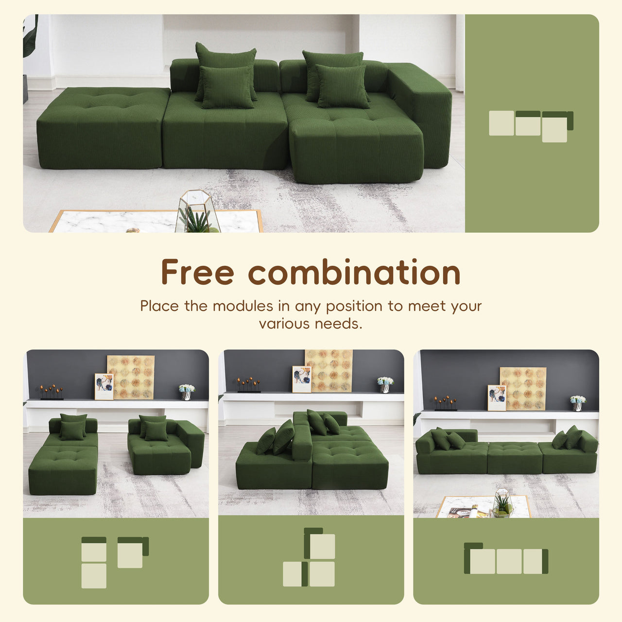 LAVYON 105" Sectional Sofa