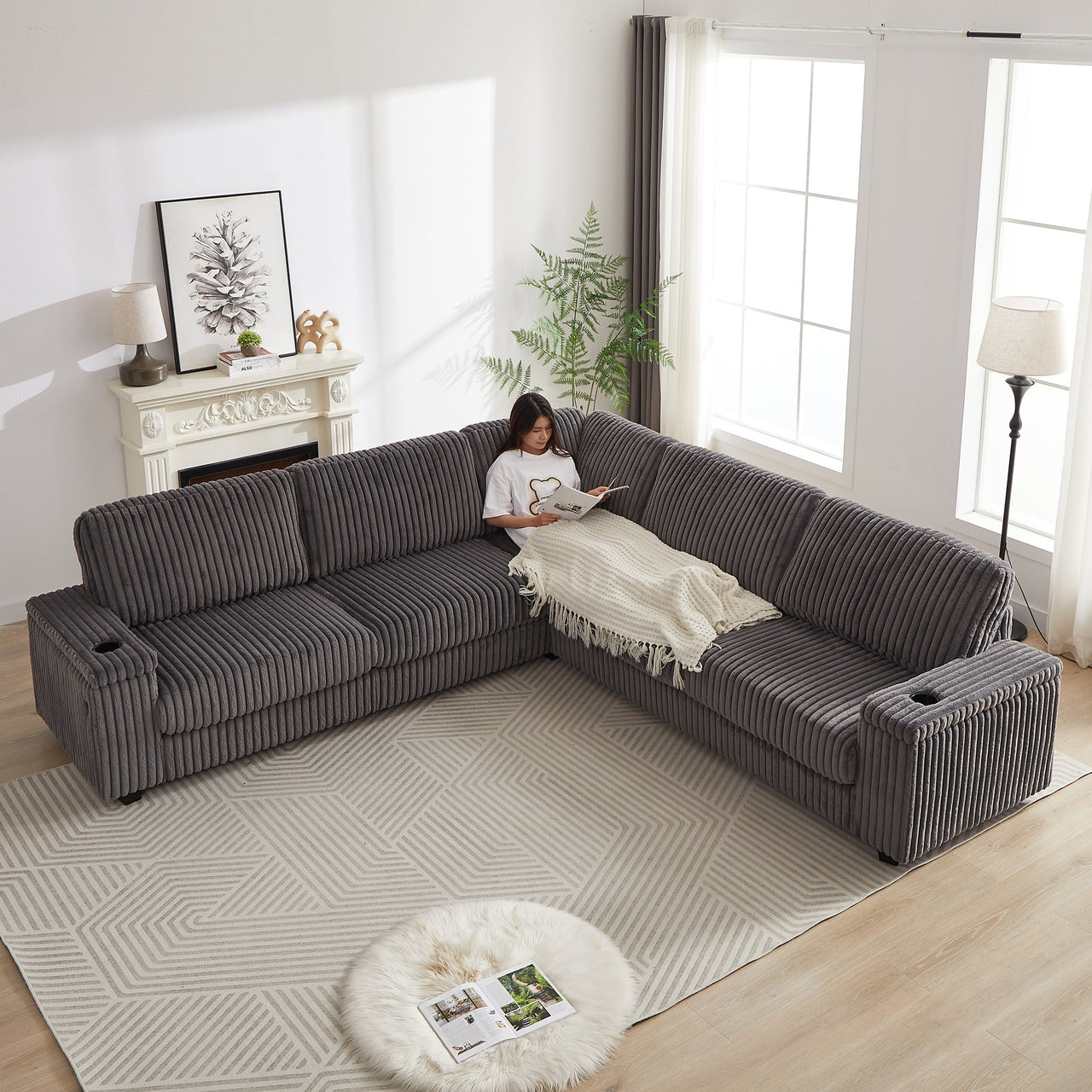 NEVAEH 110" Corner Sofa