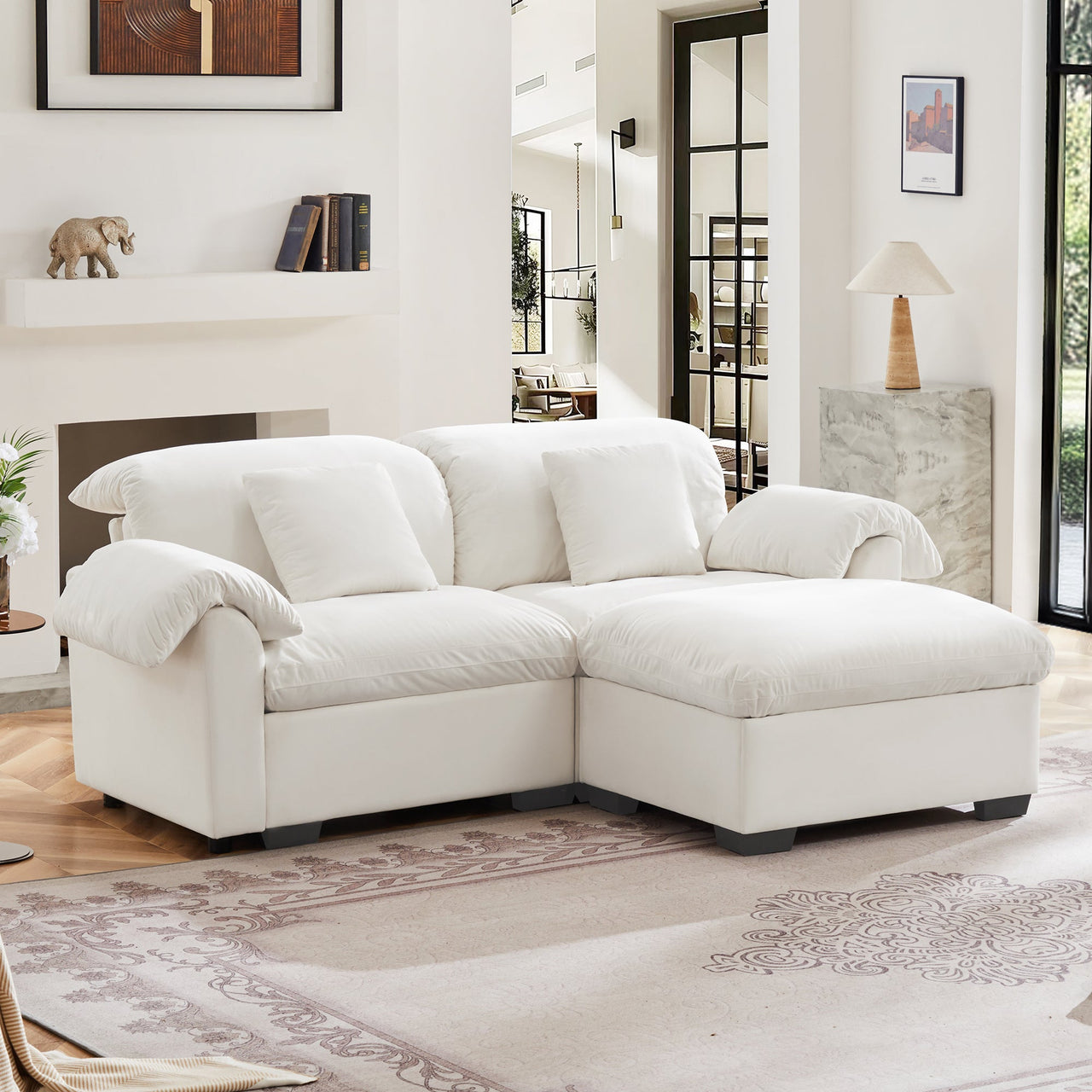 GIANNA 84" Loveseat With Ottoman - Clearance
