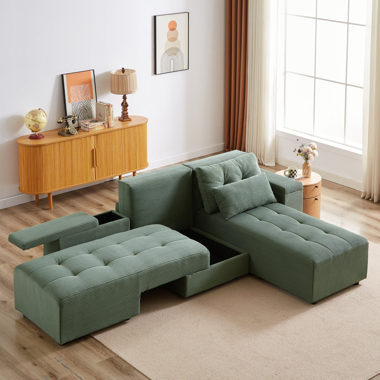 ZINNIA Convertible 3 in 1 Sleeper Sofa