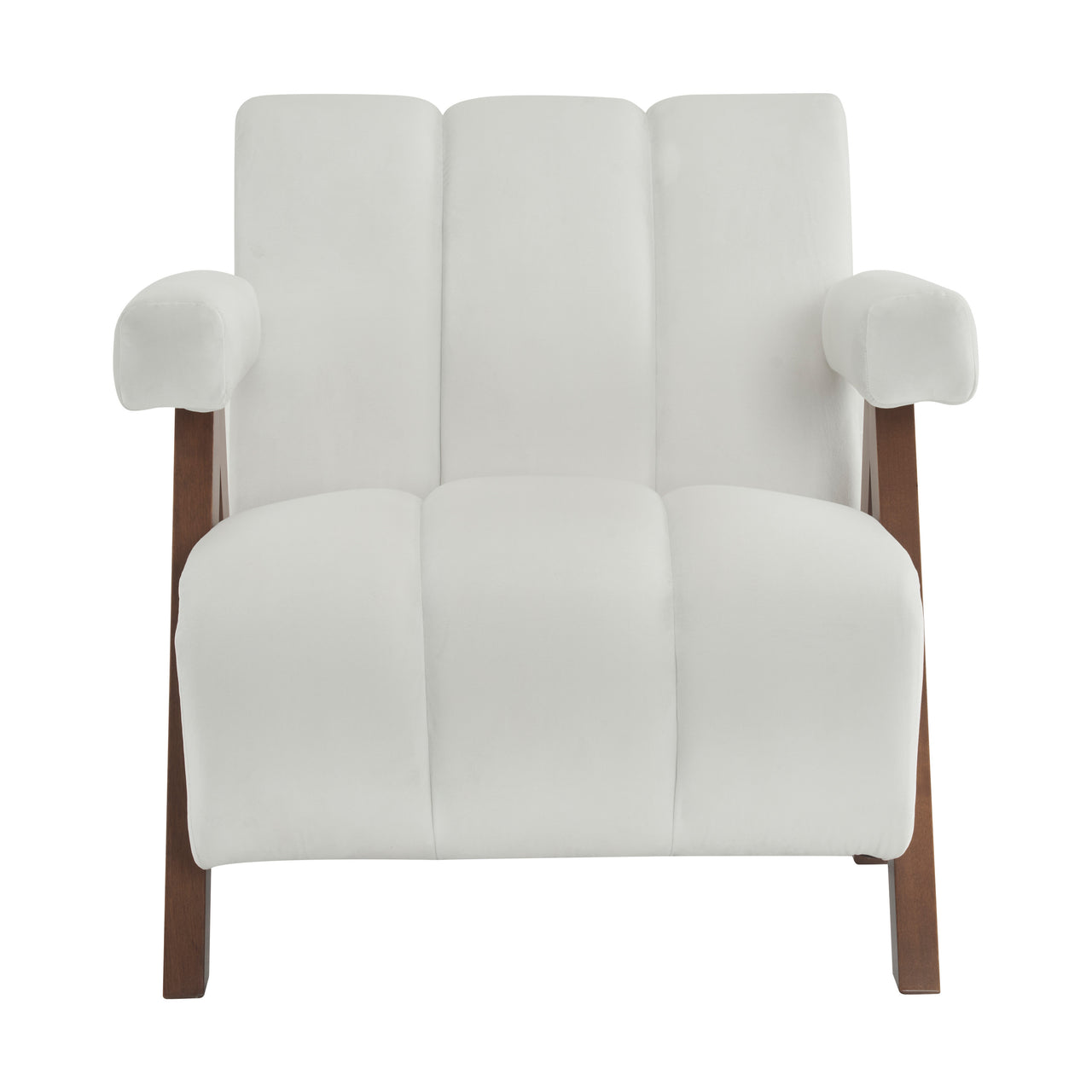 CALYPSO Modern Chair - Ivory Velvet