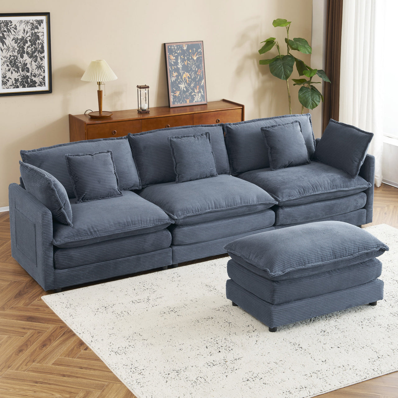 ZENVORIS 113" Sectional Sofa