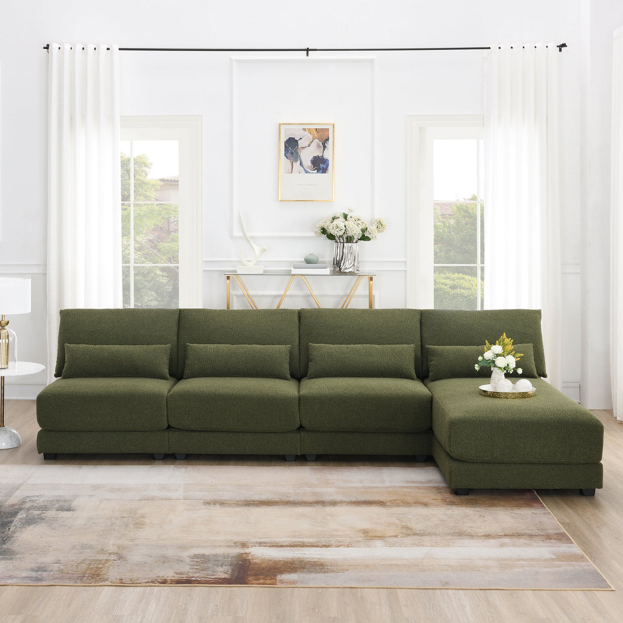 PAVEXA 120" Sectional Sofa