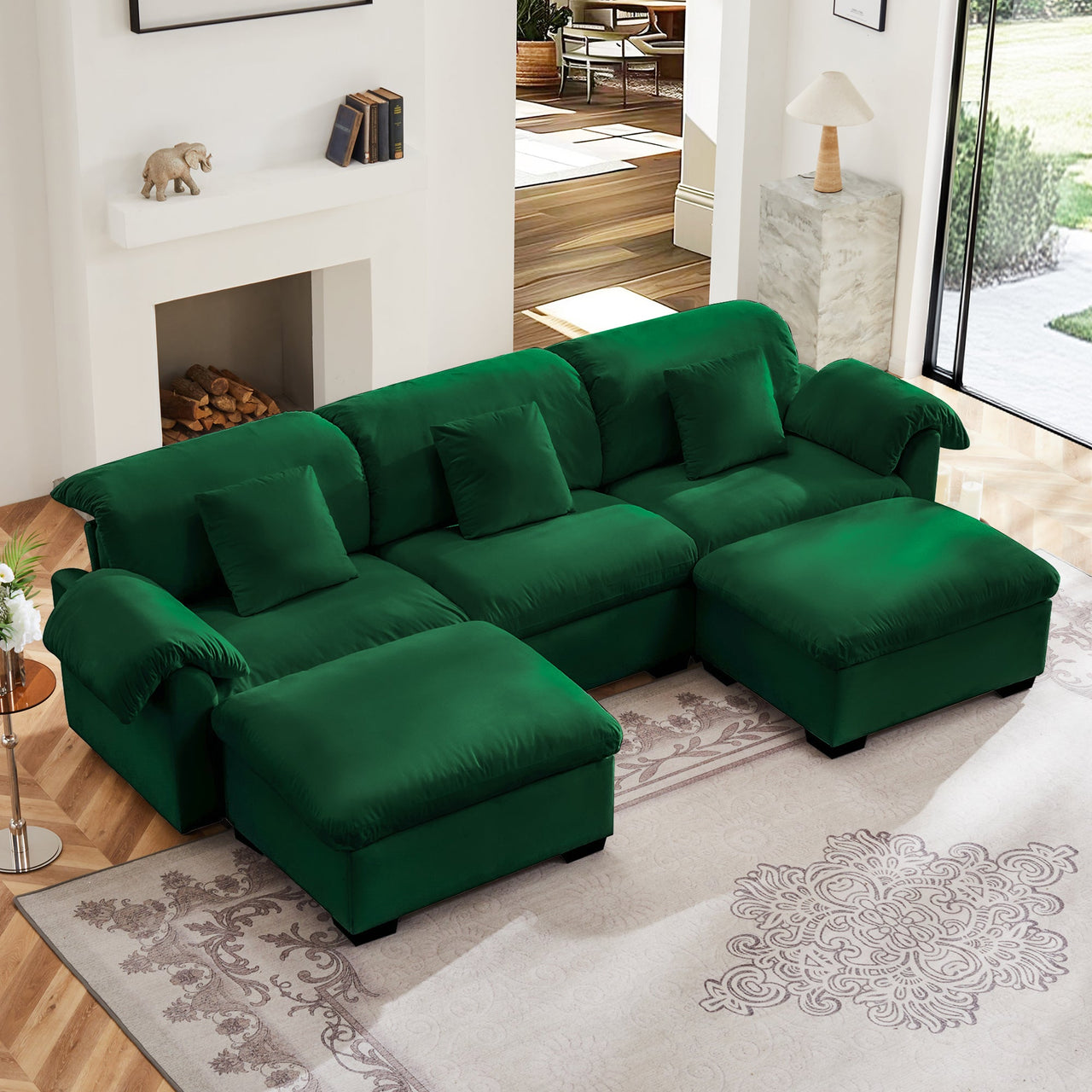 GIANNA 119" Oversize Sofa With 2 Ottoman - Clearance