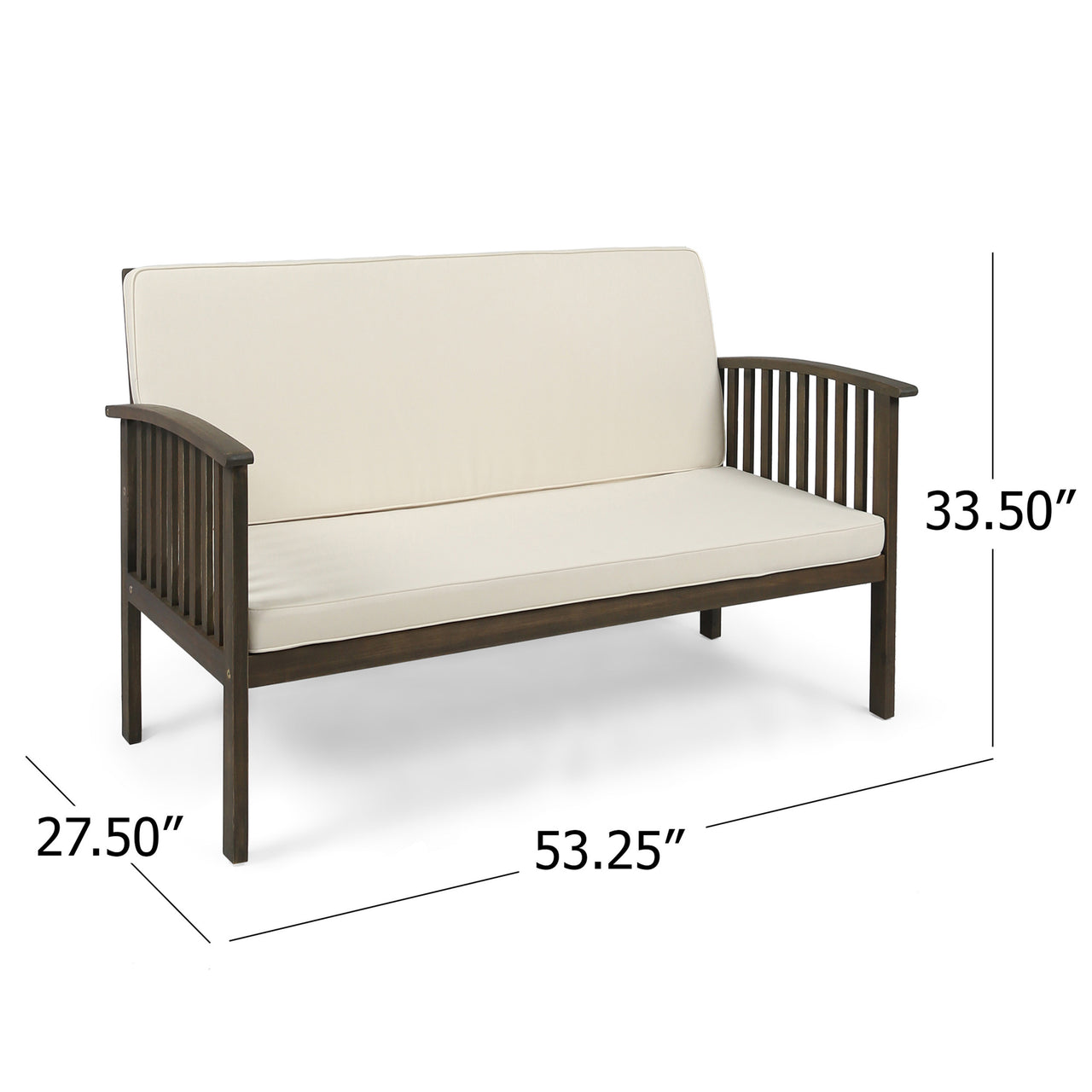 VYRENTOXA 53" Outdoor LoveSeat