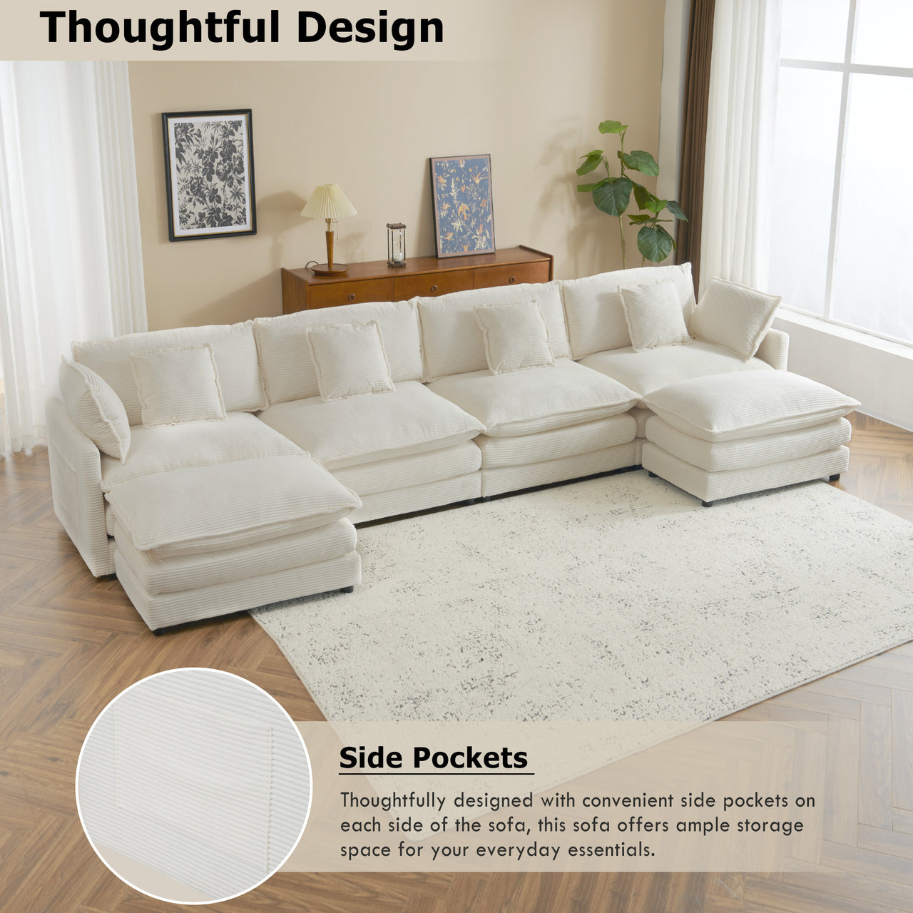 ZENVORIS 150" Sectional Sofa