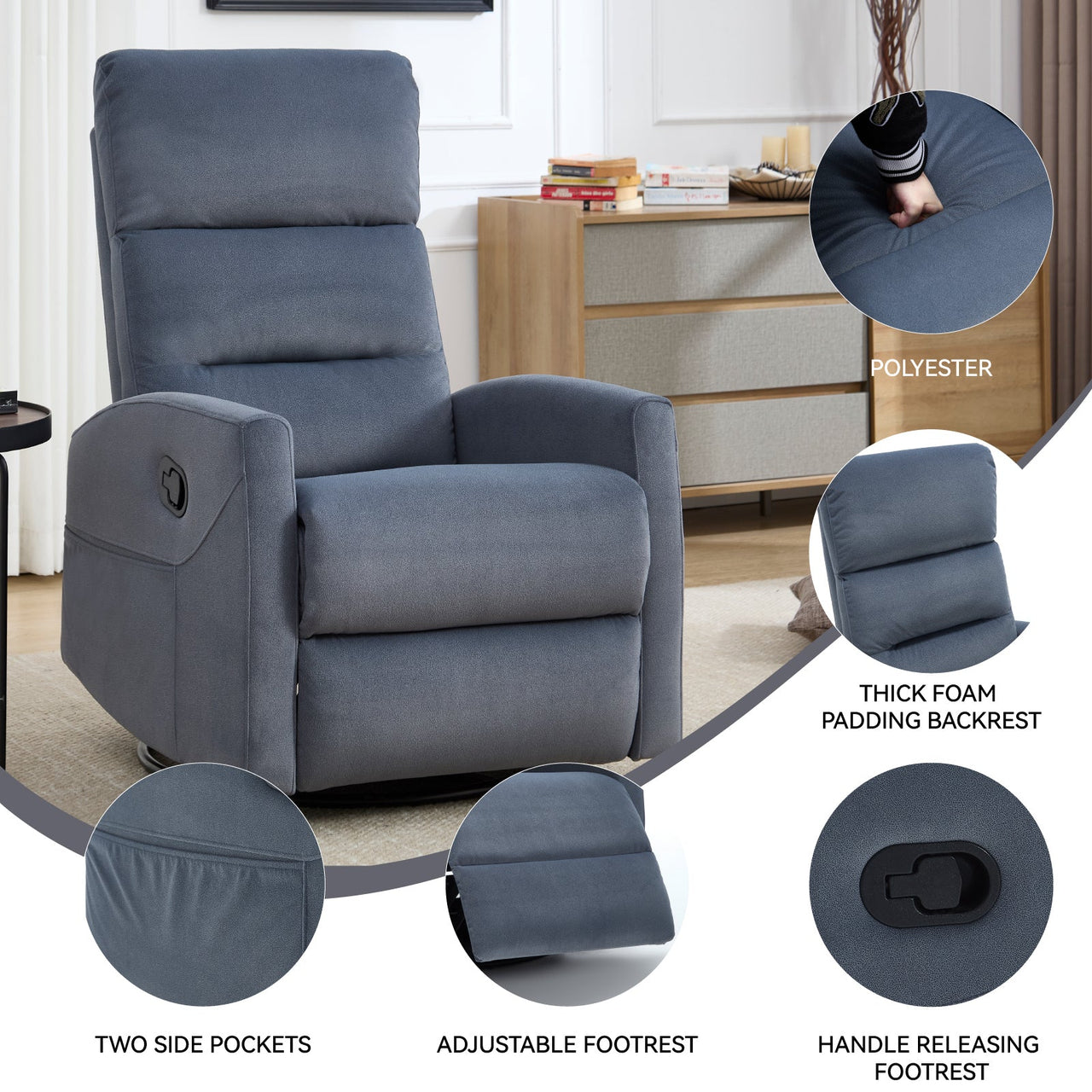 KYRVEZA 26" Recliner Chair