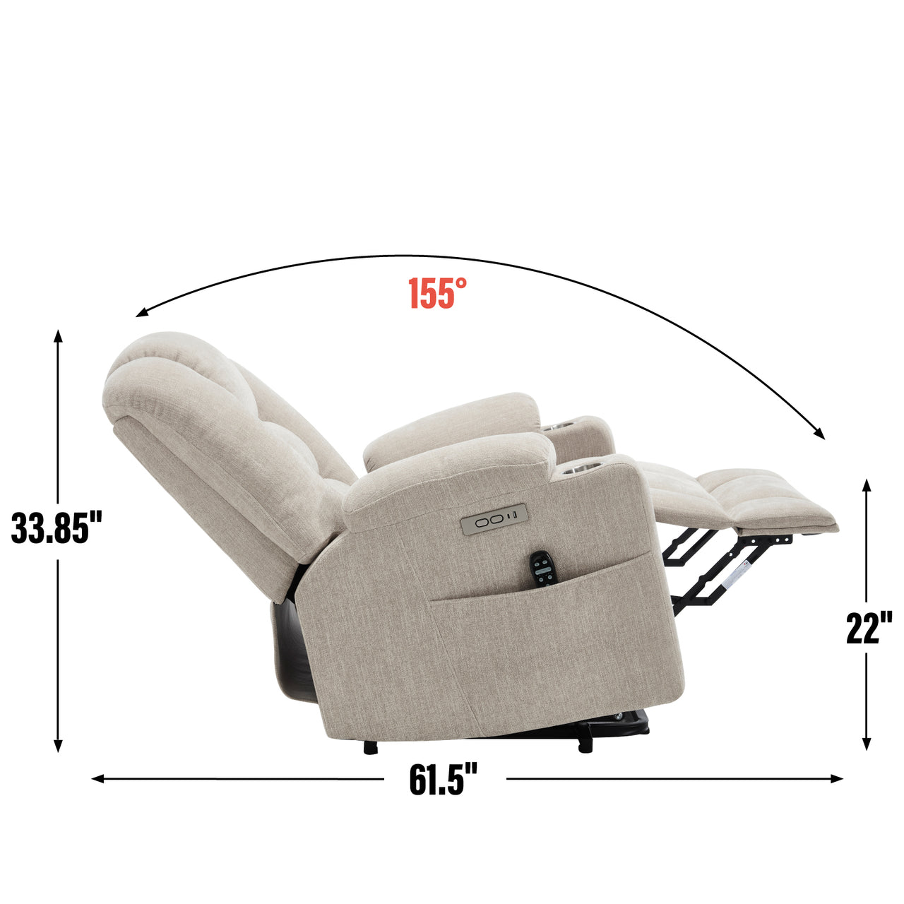 COZYLift 34" Recliner with Heat Massage - 1971