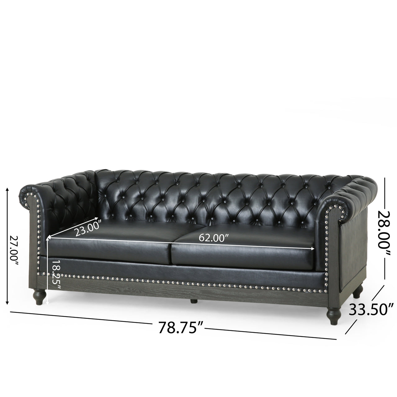 SOLIS 79" Chesterfield Sofa