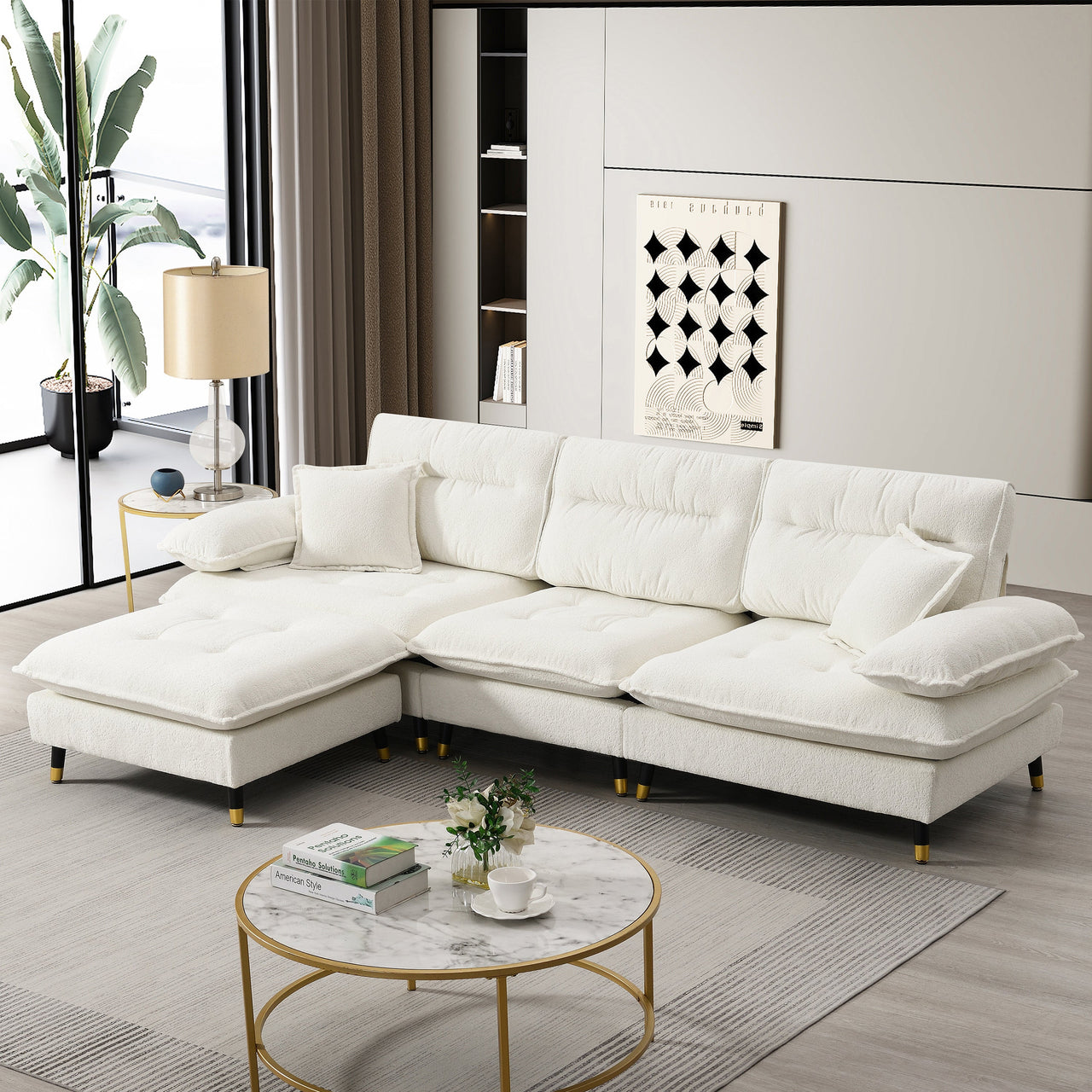 IMPLIX 106" Sectional Sofa