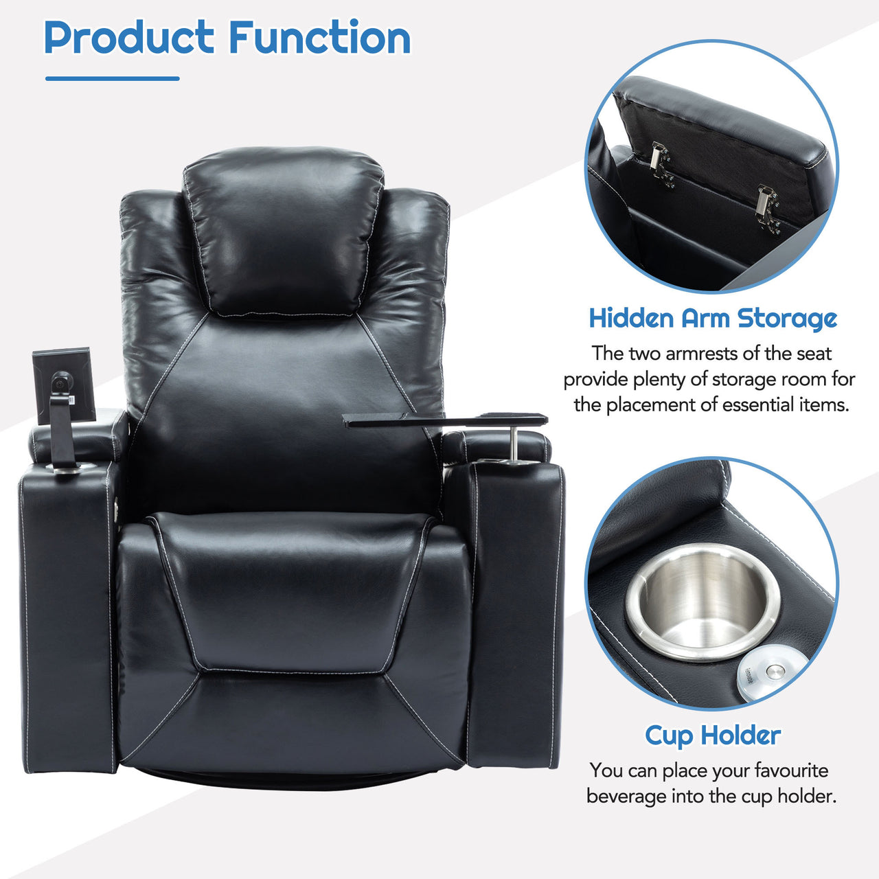 VORLIX 37" Recliner with Surround Sound