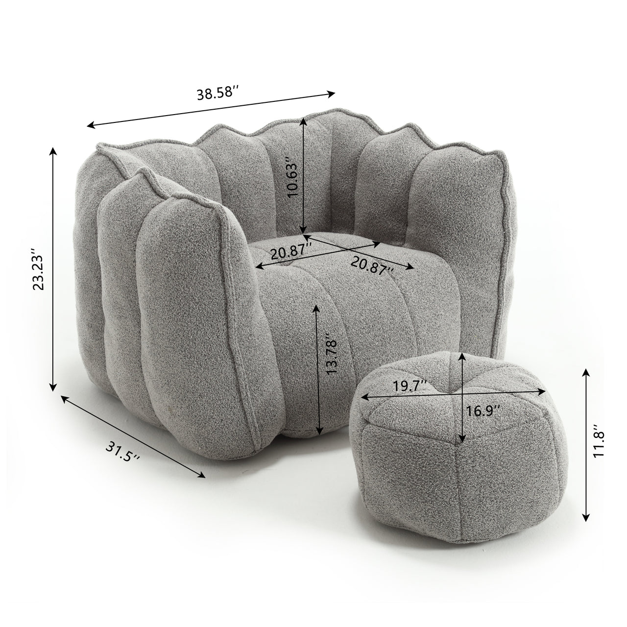 ALINA 42" Bean Bag Chair