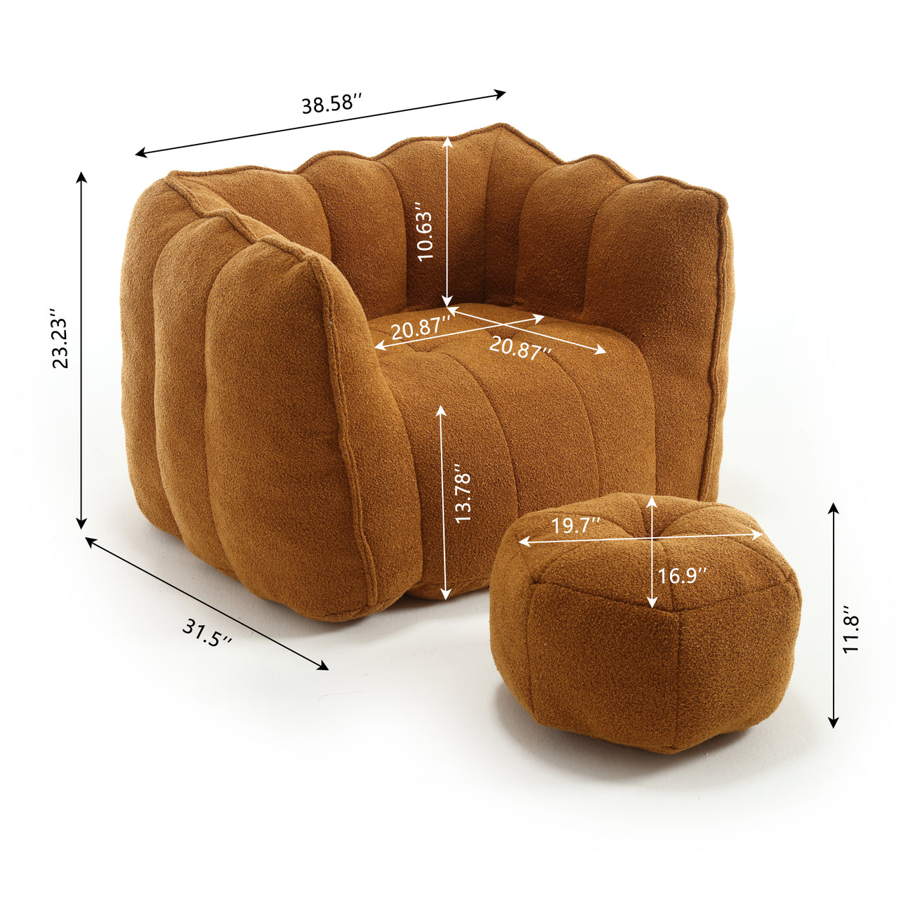 ALINA 42" Bean Bag Chair