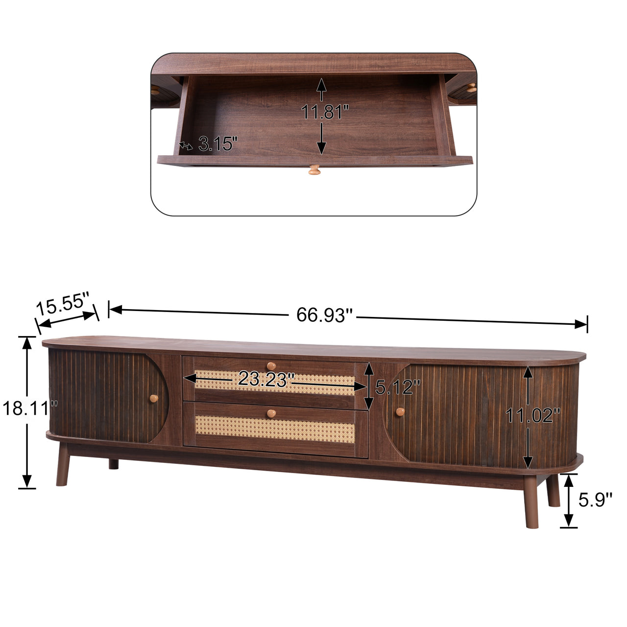 EZRA 67" TV Stand