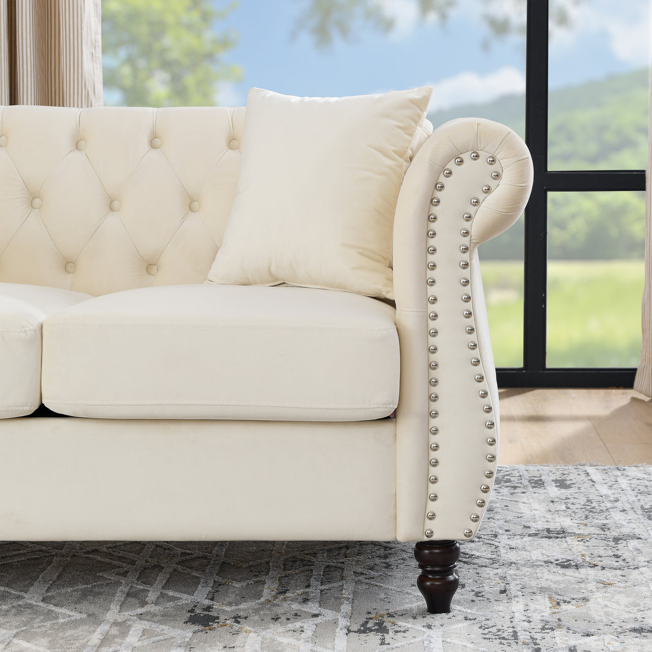 ROSALIND 59" Chesterfield Loveseat