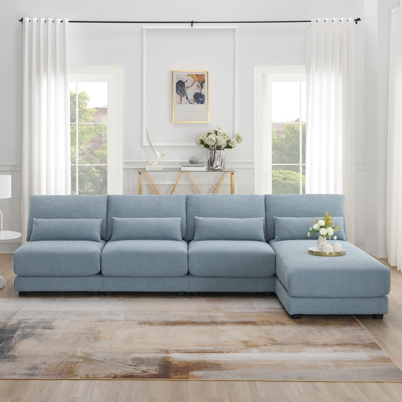 PAVEXA 120" Sectional Sofa