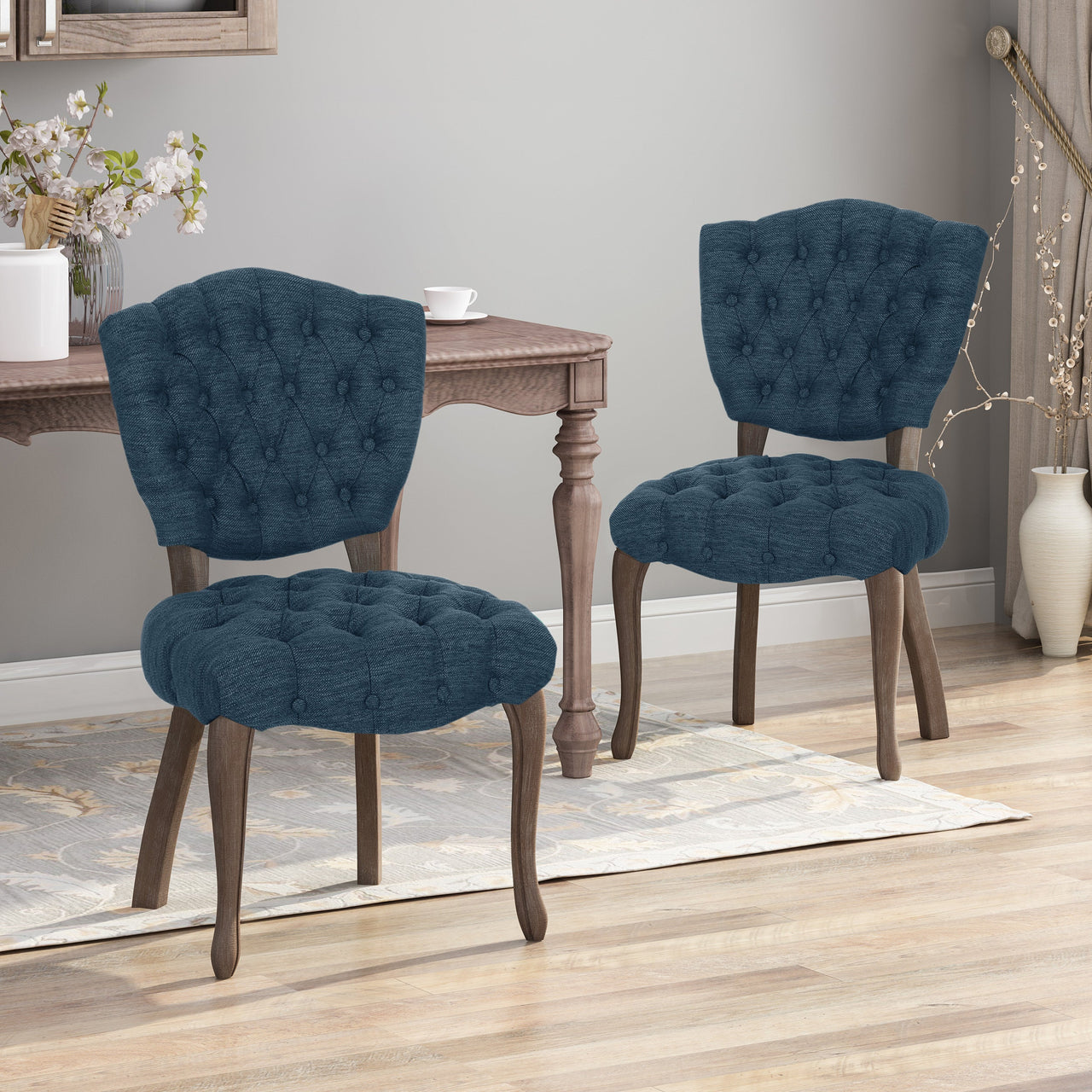 KYROVEXTA 21" Tufted Chair 2 Pcs