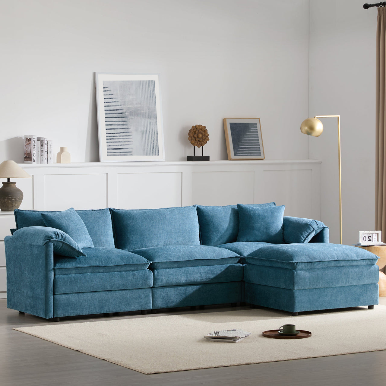 ZENOVAR 103" 4-Seat Sectional Sofa