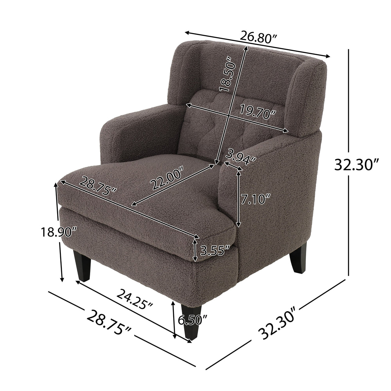 TROVYNEX 29" Armchair