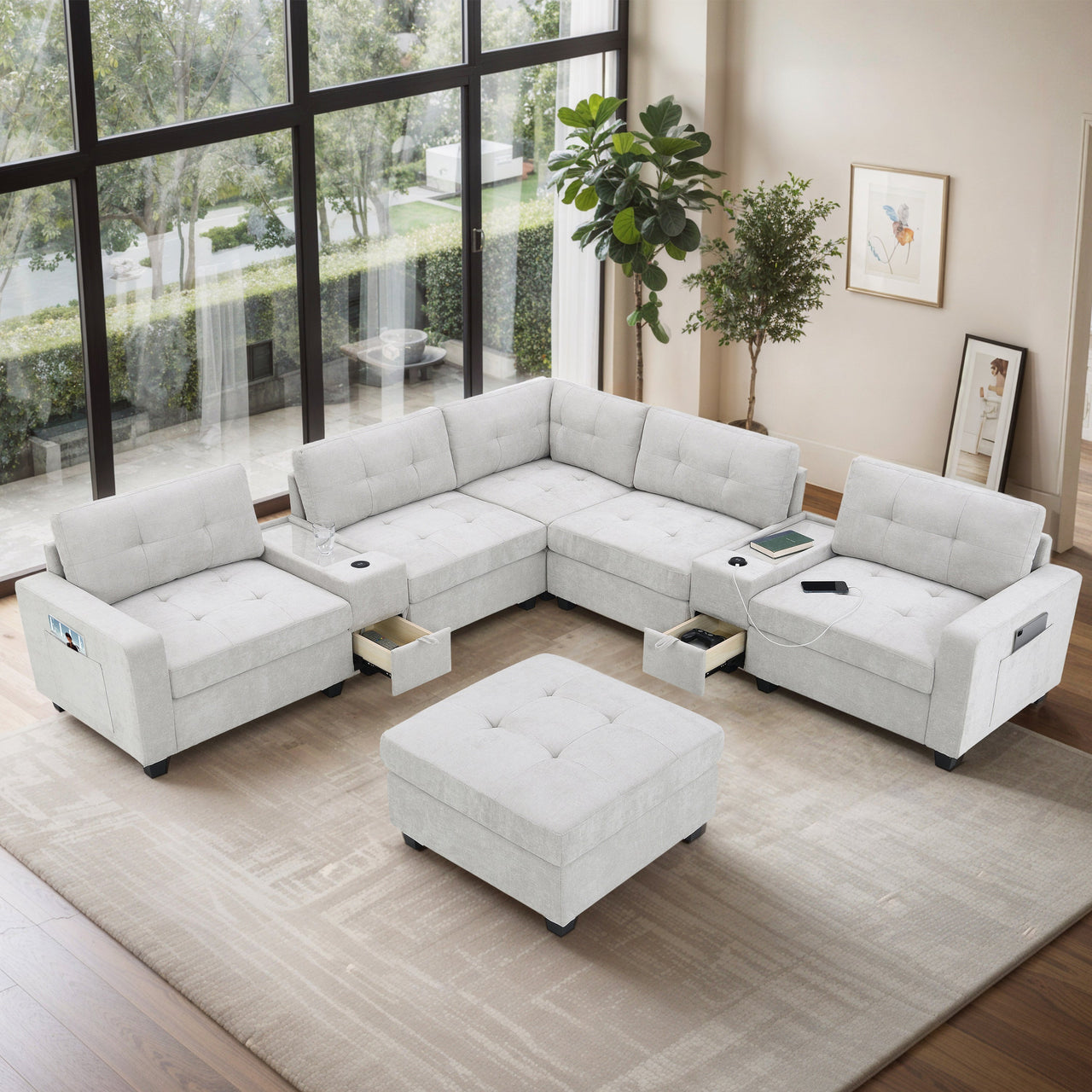 GLAVOR 104'' Sectional Sofa