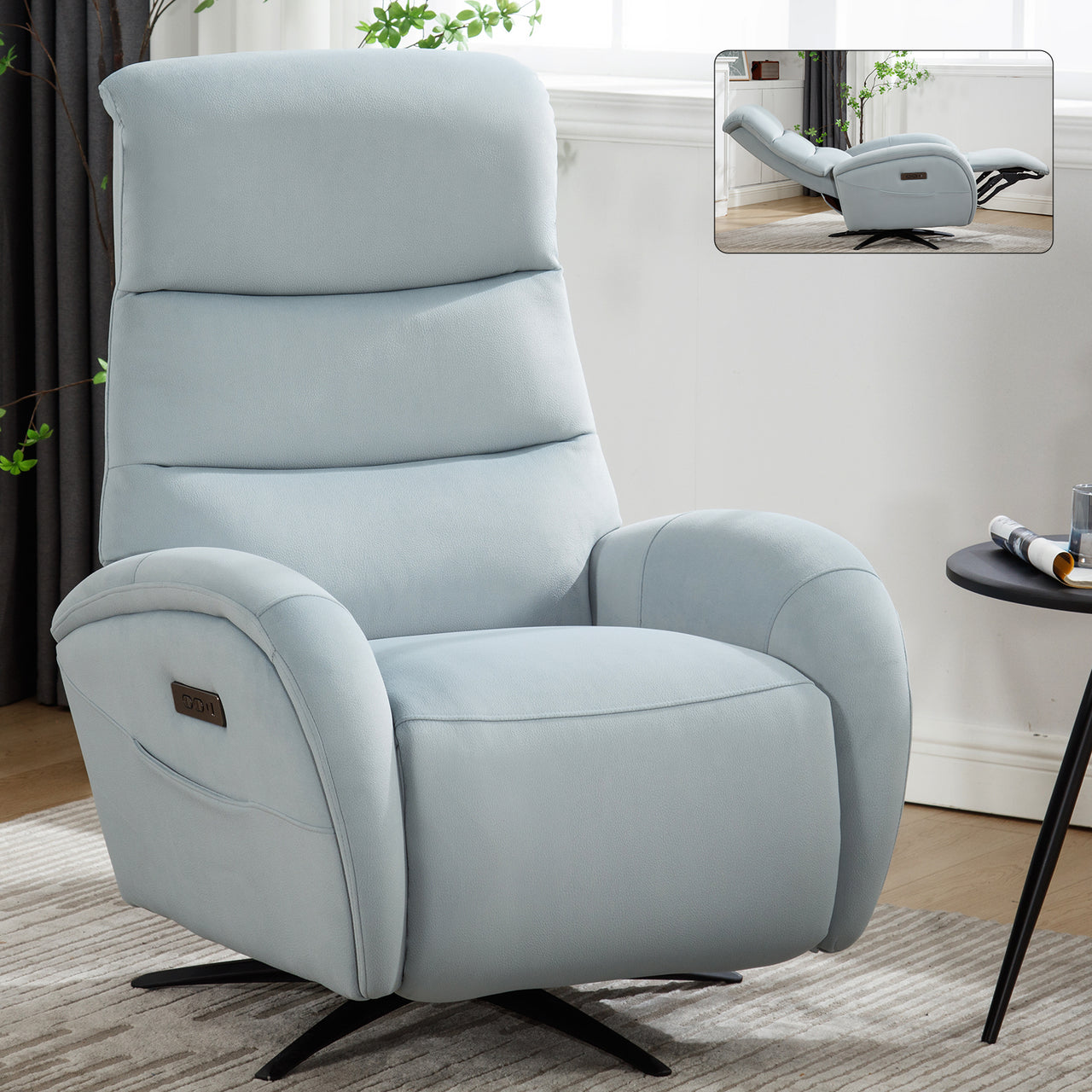 QORVANIX 32" Swivel Recliner Chair