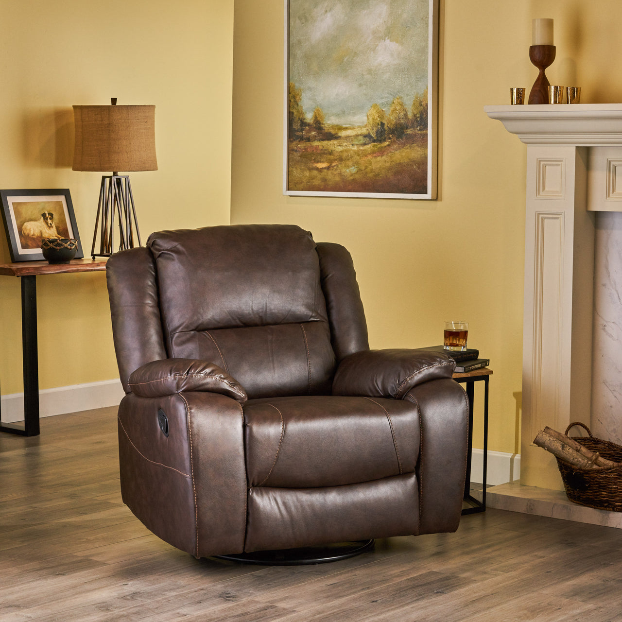 SYLONIX 39" Swivel Recliner Chair