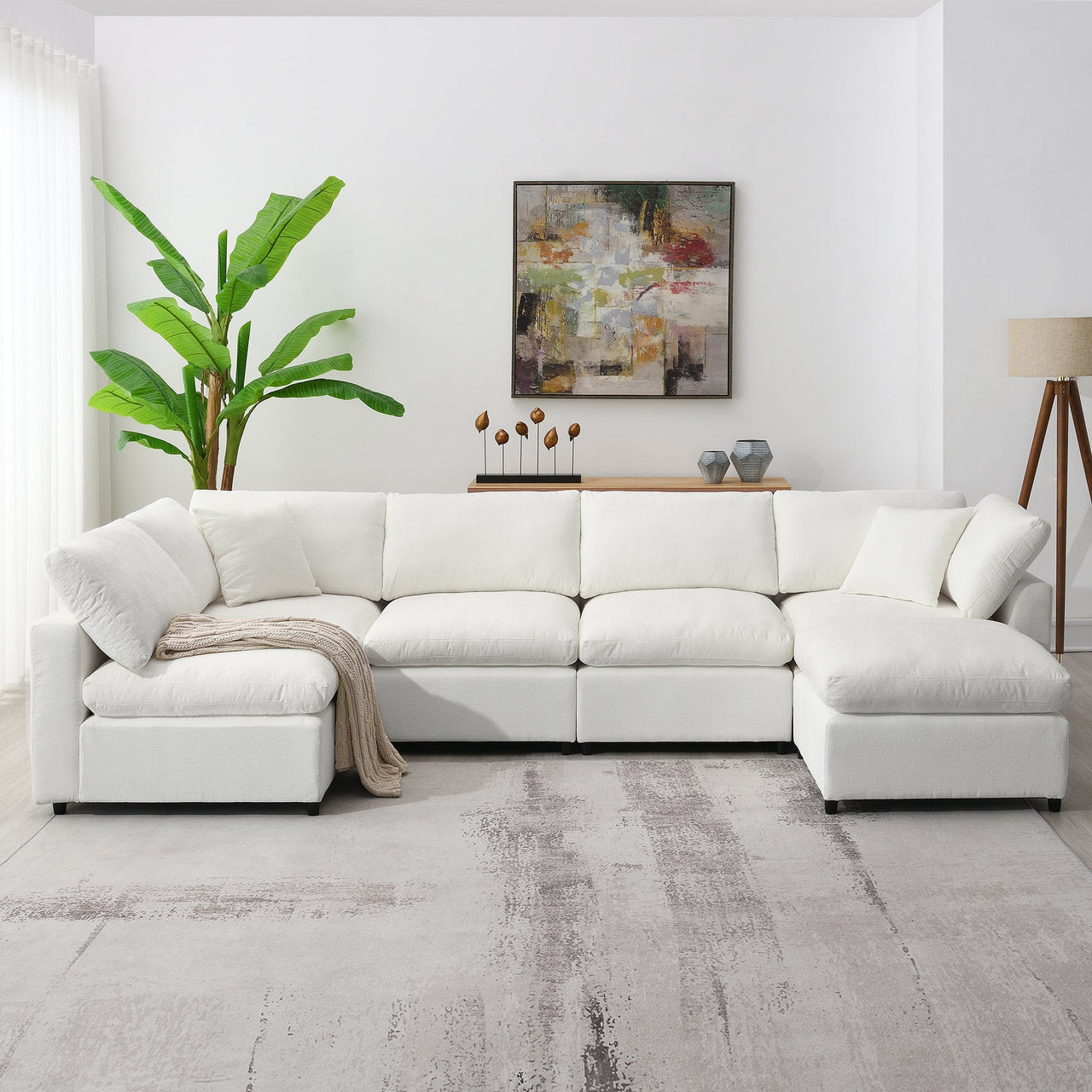 DEVROX 130" Sectional Sofa