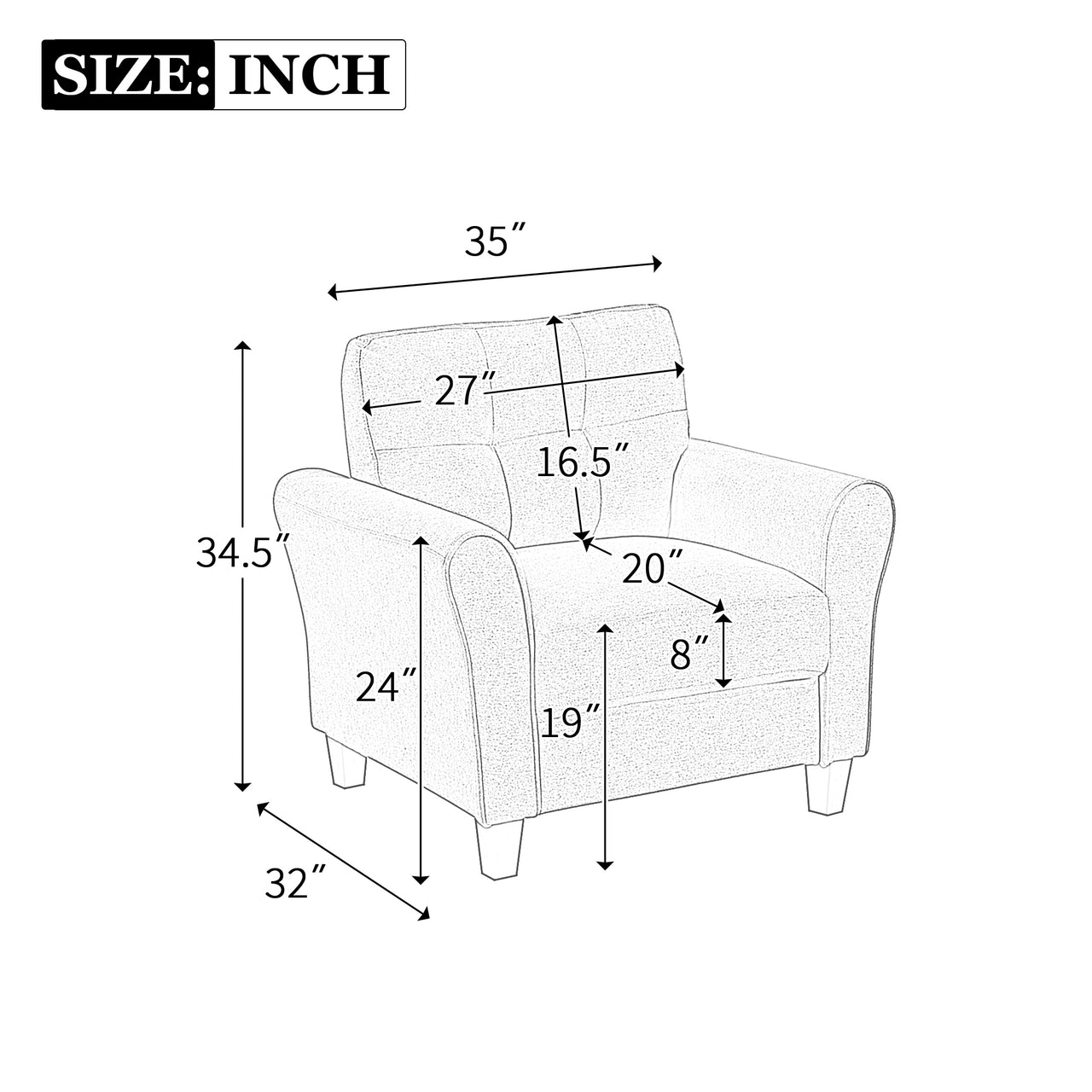 KIERAN 35" Chair