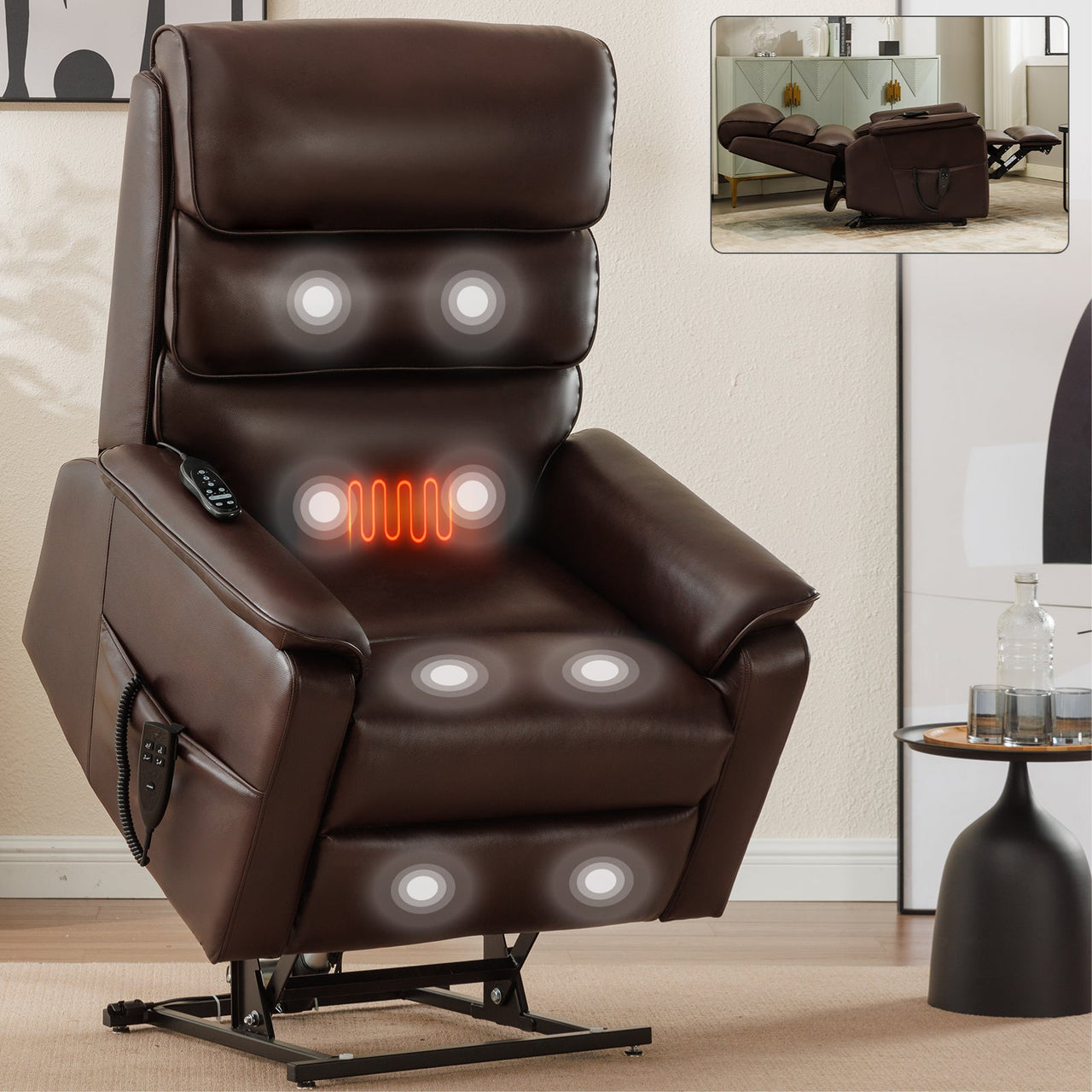 COZYLift 35" Recliner with Heat Massage - 7880