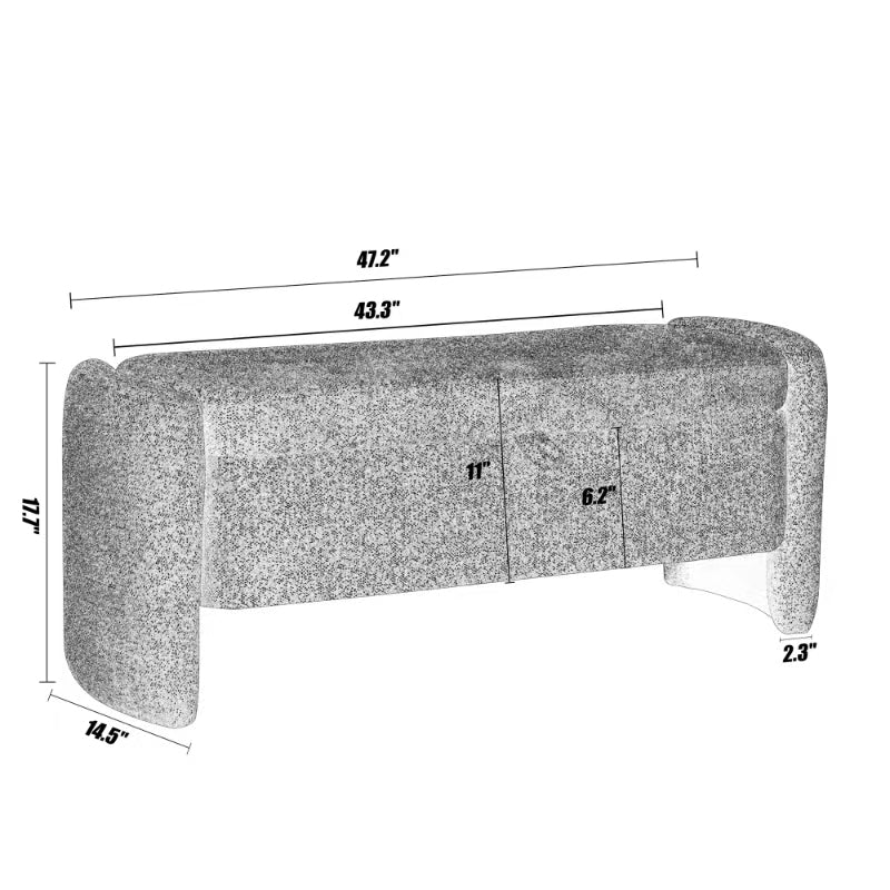 ZYLVORQEX 47" Storage Bench