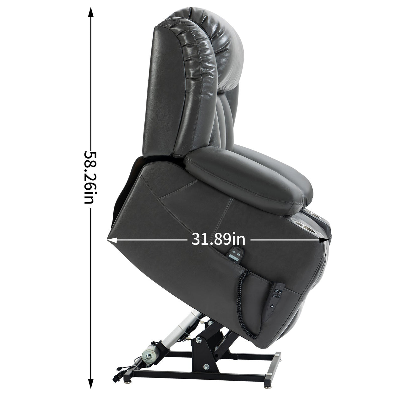 COZYLift 39" Recliner with Heat Massage - 7717