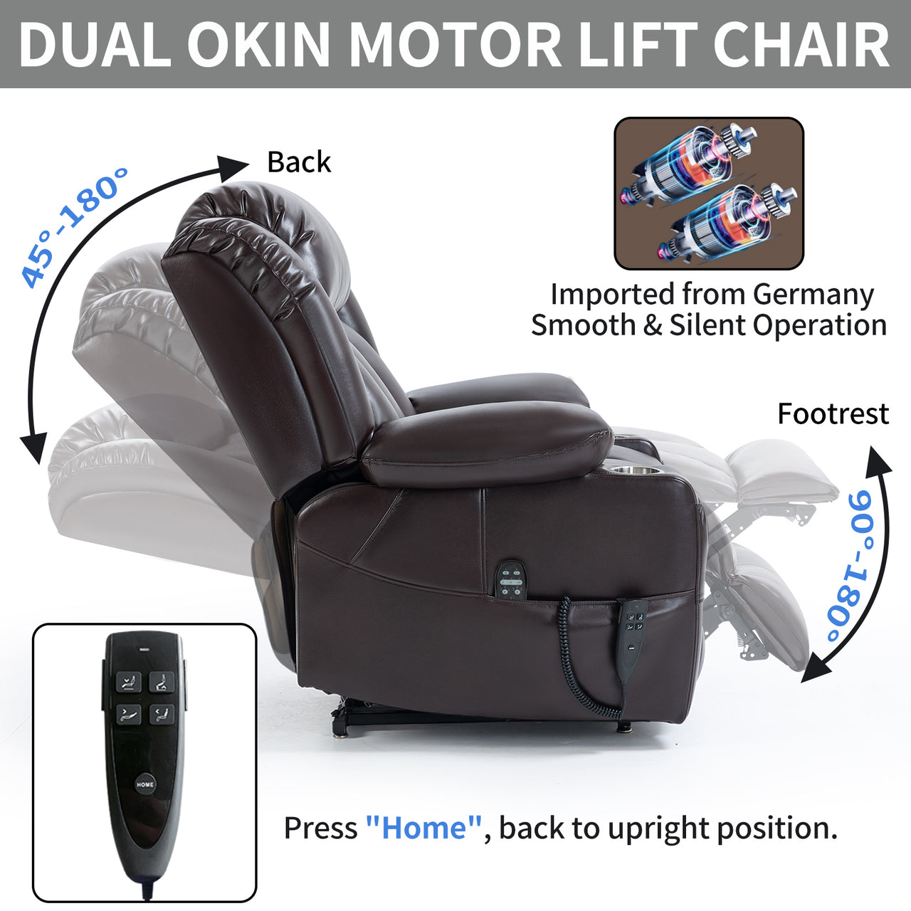 COZYLift 39" Recliner with Heat Massage - 7717