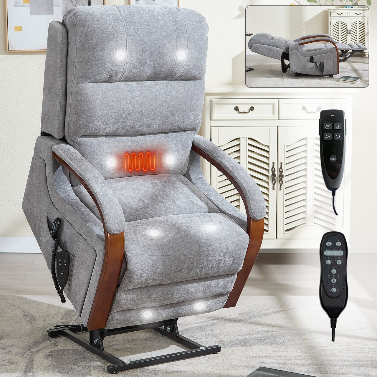 COZYLift 30" Recliner with Heat Massage - 6755