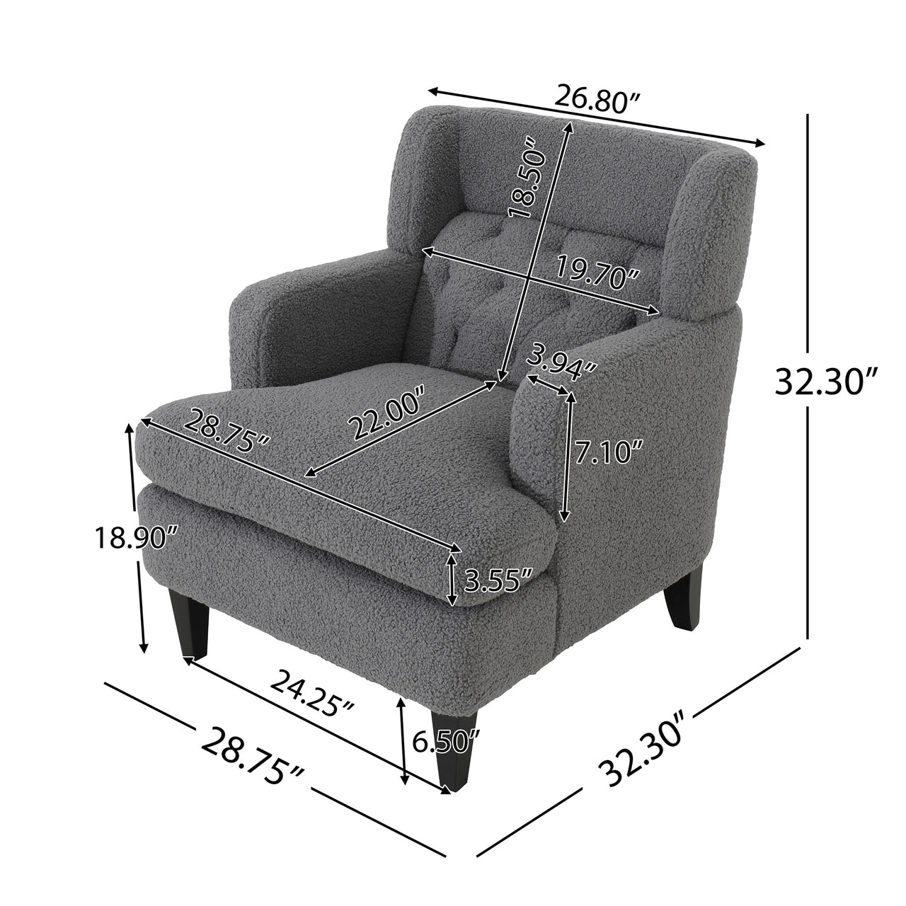 TROVYNEX 29" Armchair