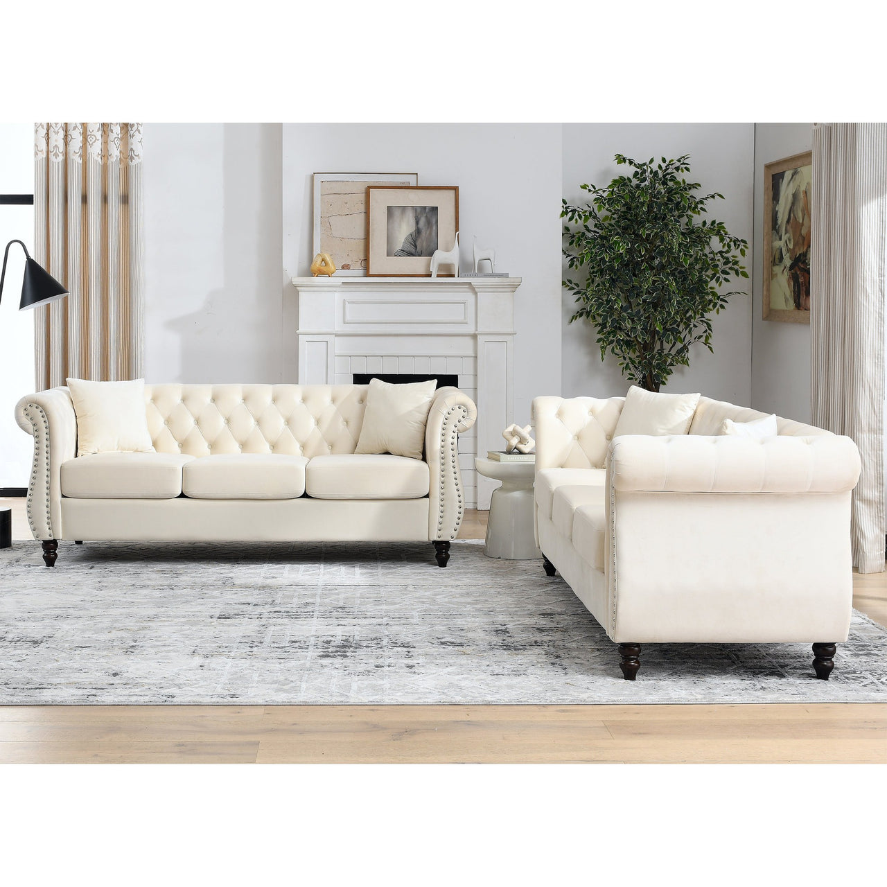 ROSALIND 80" Chesterfield Sofa Set