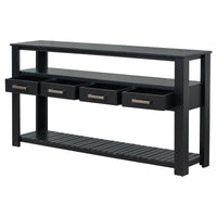 Thumbnail for U_STYLE Modern Console Table Sofa Table for Living Room with 4 Drawers and 2 Shelves
