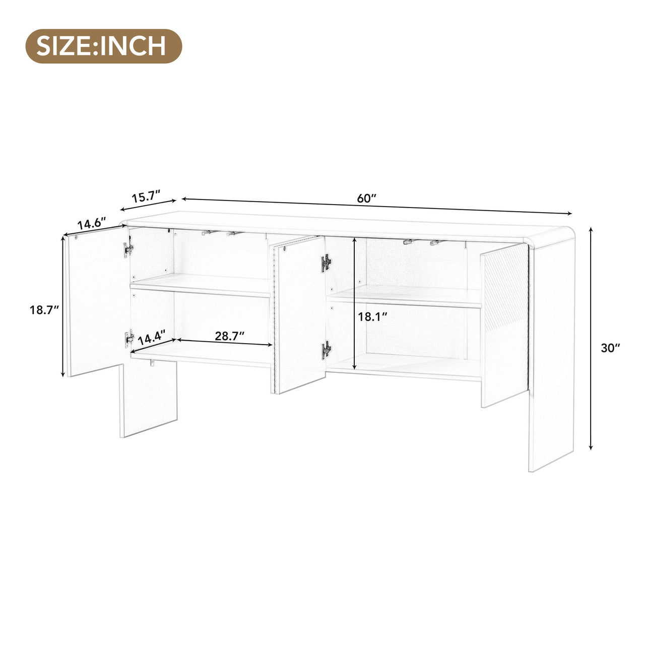 CASSIAN 60" Sideboard