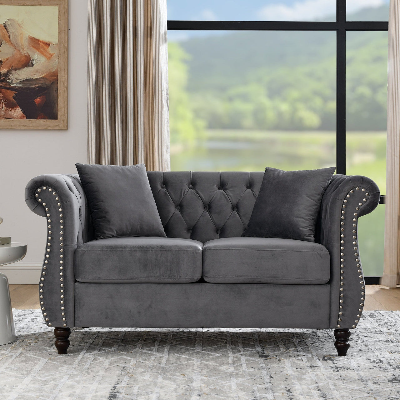 ROSALIND 59" Chesterfield Loveseat