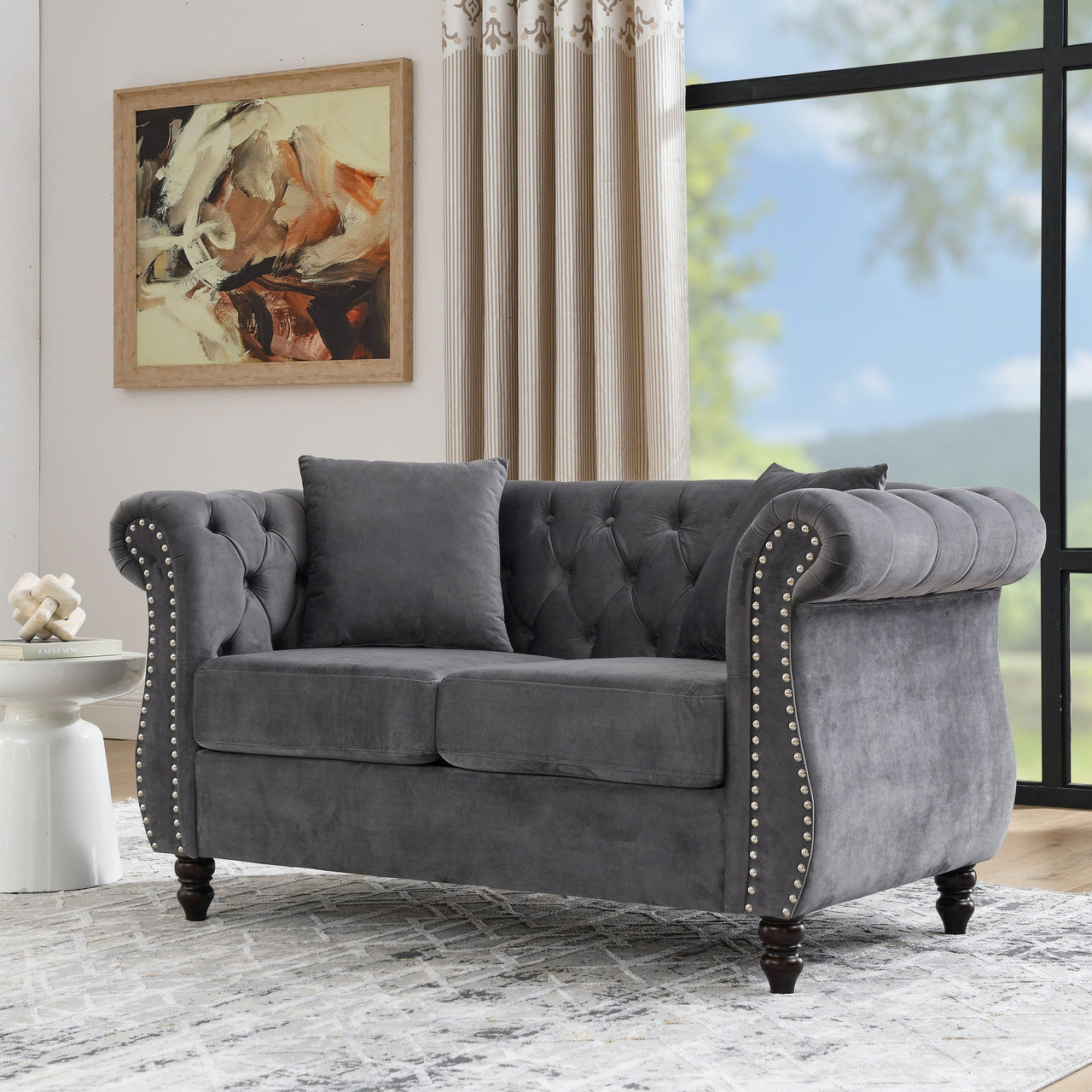 ROSALIND 59" Chesterfield Loveseat