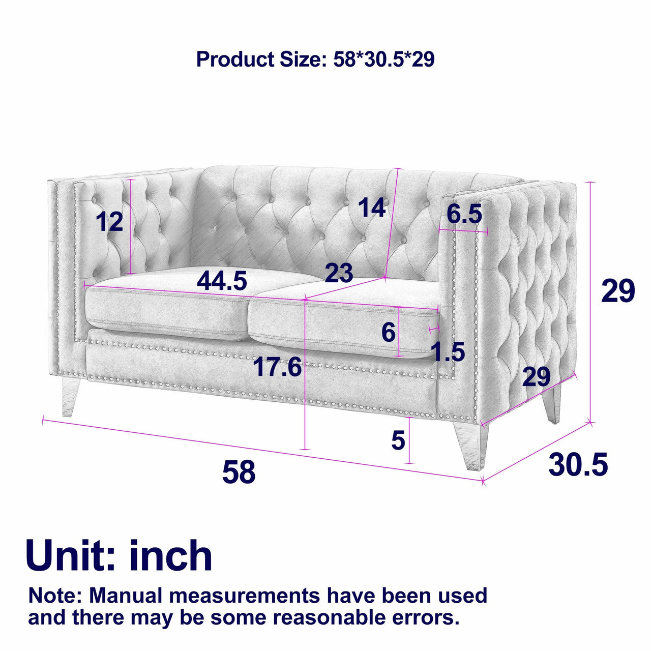 FLORENCE 58" Loveseat