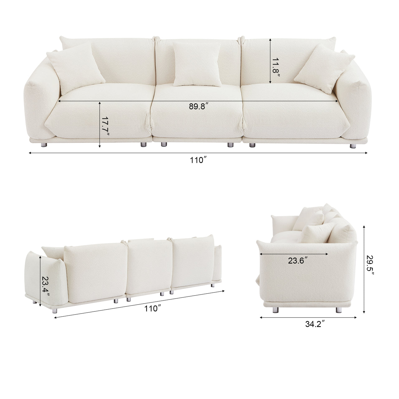 ARISTA 110" Sofa