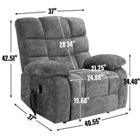 Thumbnail for COZYLift Recliner with Heat Massage - 8531 XL