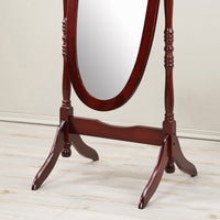 Thumbnail for Traditional Queen Anna Style Wood Floor Cheval Mirror